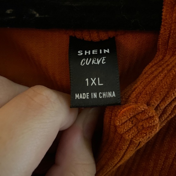 Corduroy Burnt Orange Blouse - Picture 2 of 3